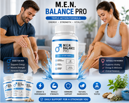 Men Balance Pro benefits: energy, muscle strength, hormone support, natural ingredients